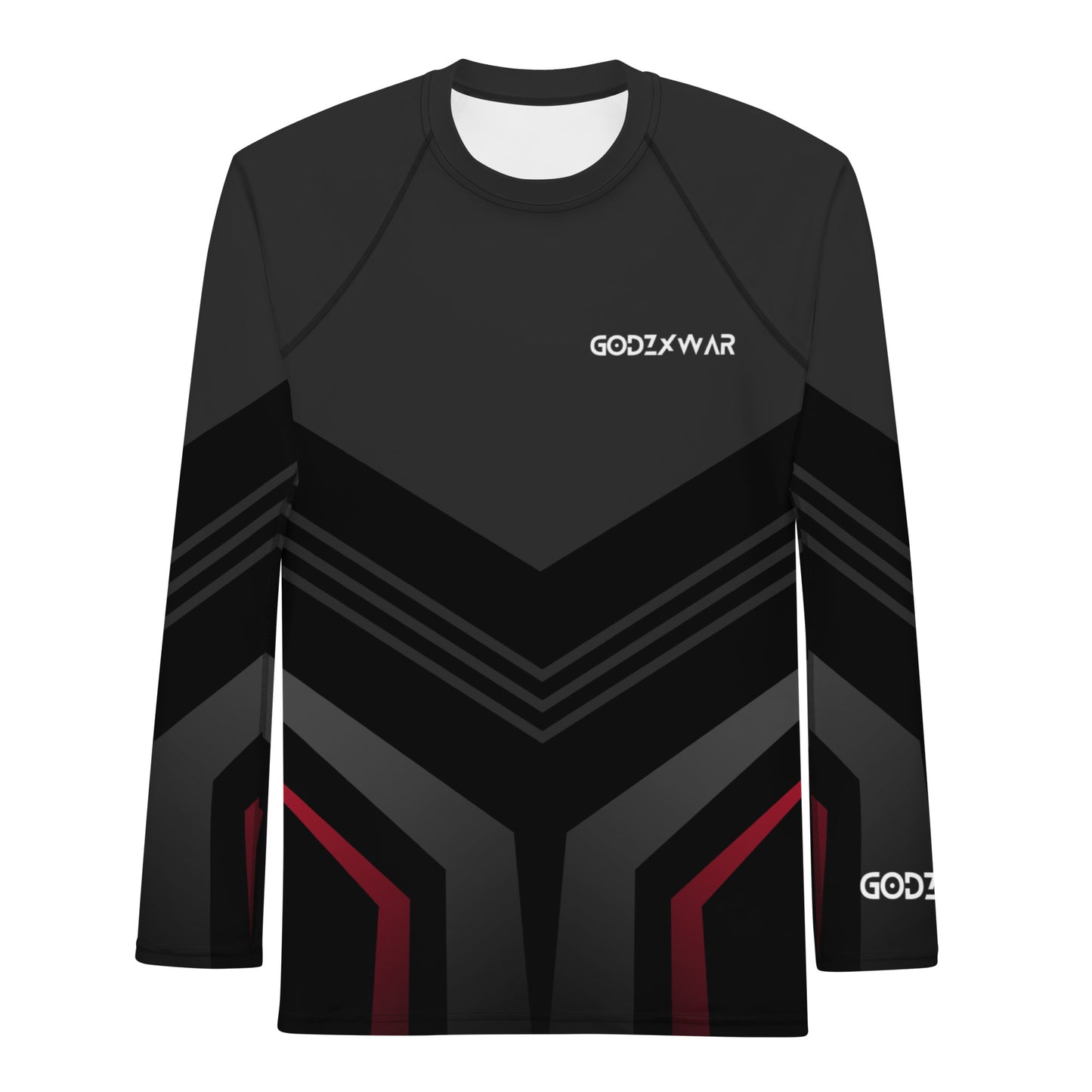 Black Ranked Men's BJJ Rash Guard